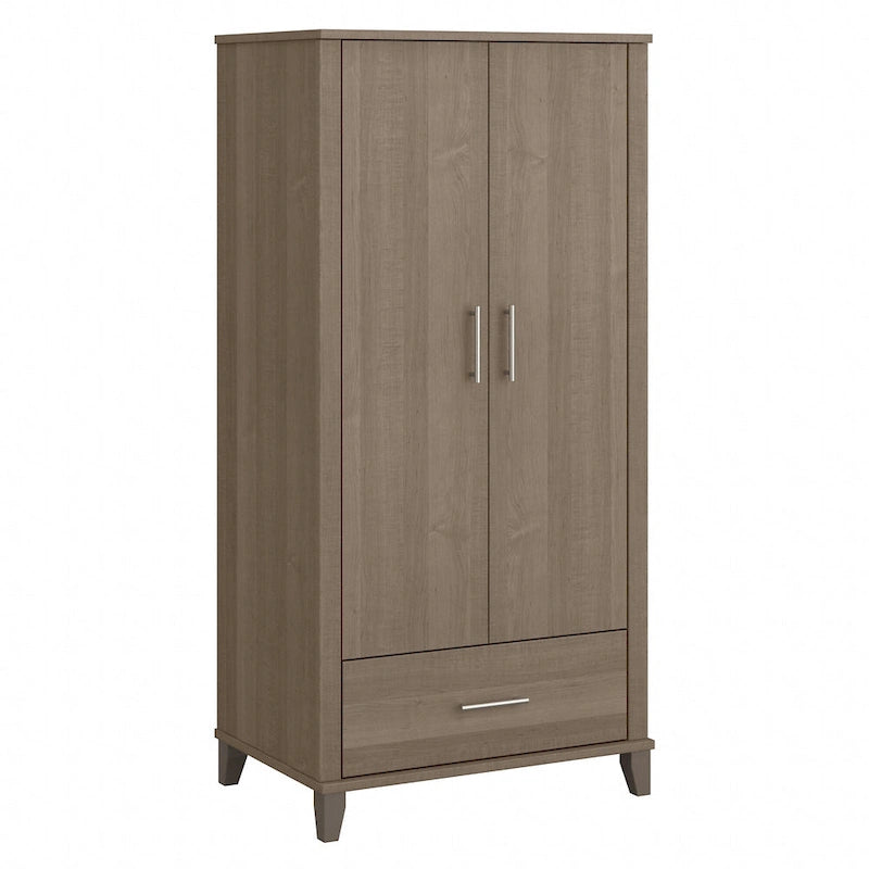 Tall Entryway Cabinet with Doors and Drawer