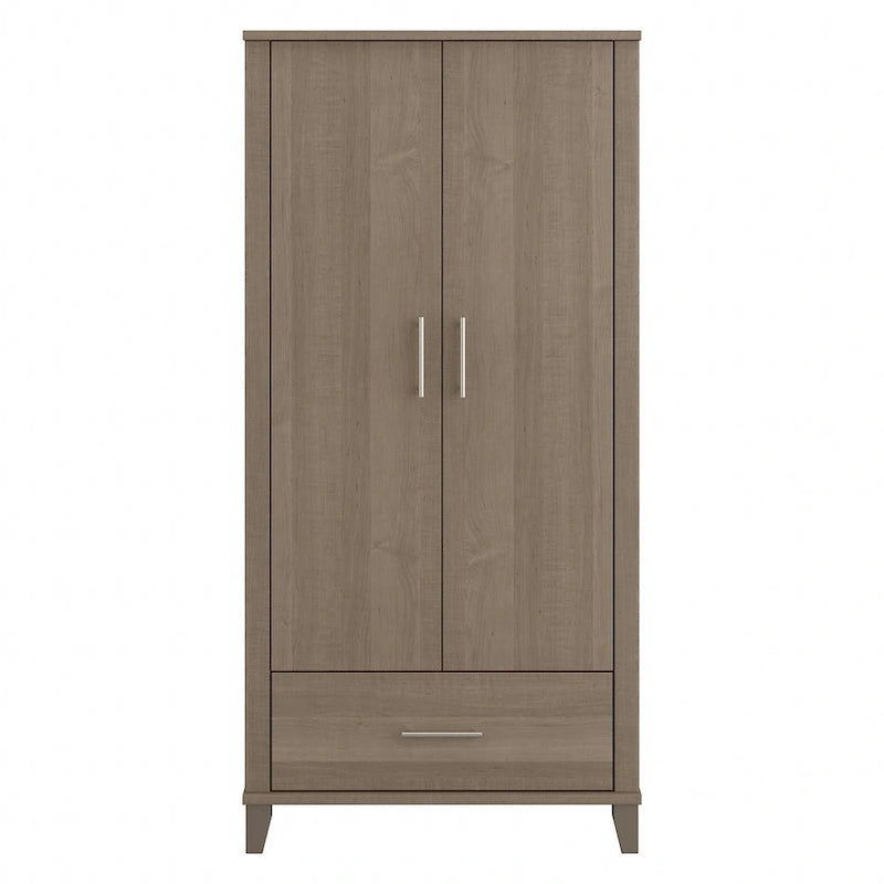 Tall Entryway Cabinet with Doors and Drawer