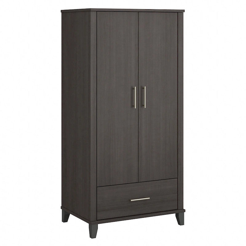 Tall Entryway Cabinet with Doors and Drawer