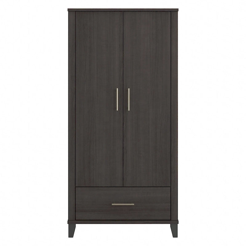 Tall Entryway Cabinet with Doors and Drawer