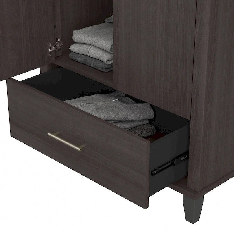 Tall Entryway Cabinet with Doors and Drawer