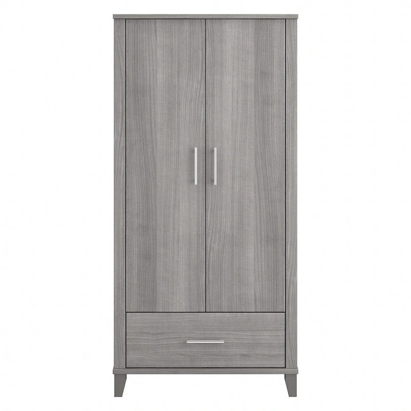 Tall Entryway Cabinet with Doors and Drawer