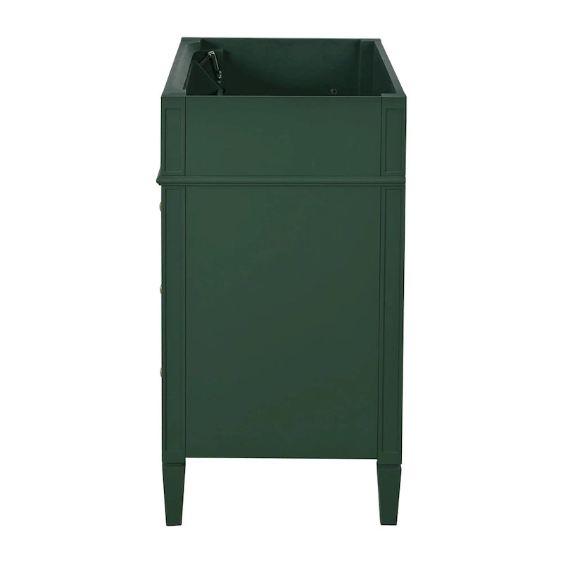 36 Bathroom Vanity without Top Sink, Modern Bathroom Storage Cabinet with 2 Drawers and a Tip-out Drawer, Solid Wood Frame