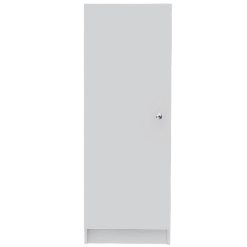 47" White Wood Pantry Storage Closet - 16.9" x 47.4" x 12.3"