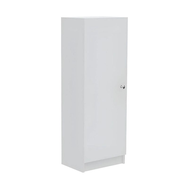 47" White Wood Pantry Storage Closet - 16.9" x 47.4" x 12.3"