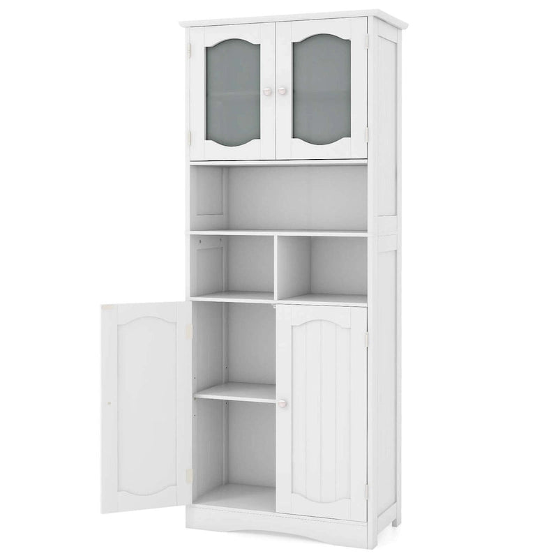 58.5" Tall Bathroom Storage Cabinet Freestanding Linen Cabinet