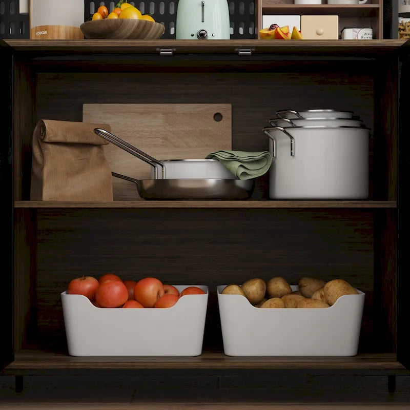 70.9W Kitchen Storage Cabinet with Cupboard & Microwave Stand