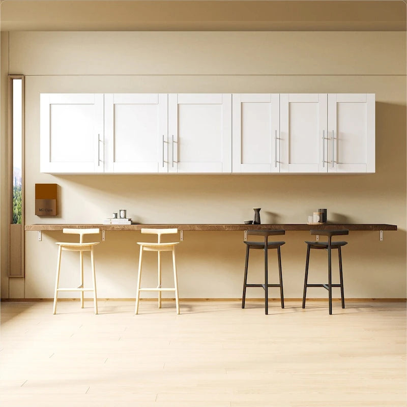 Stackable Storage Cabinet, White