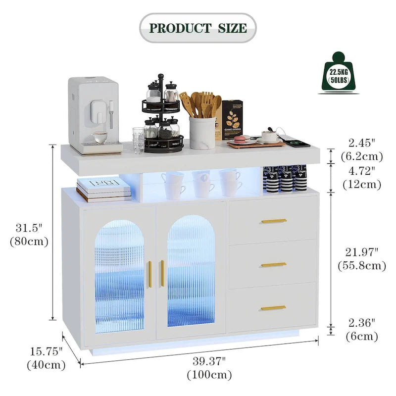 Sideboard with LED Light