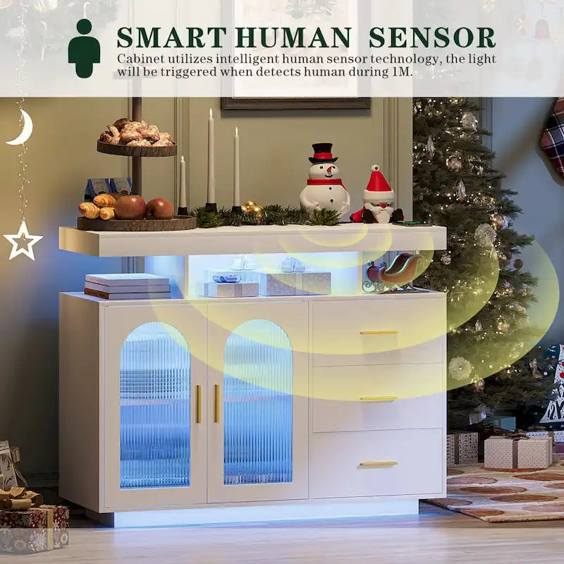 Sideboard with LED Light