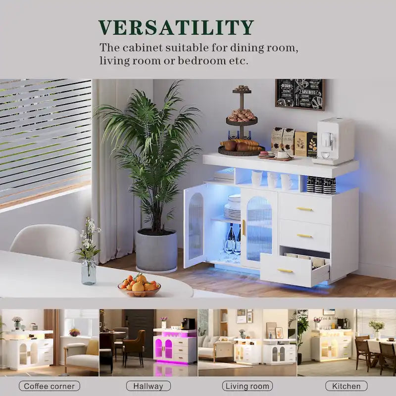 Sideboard with LED Light