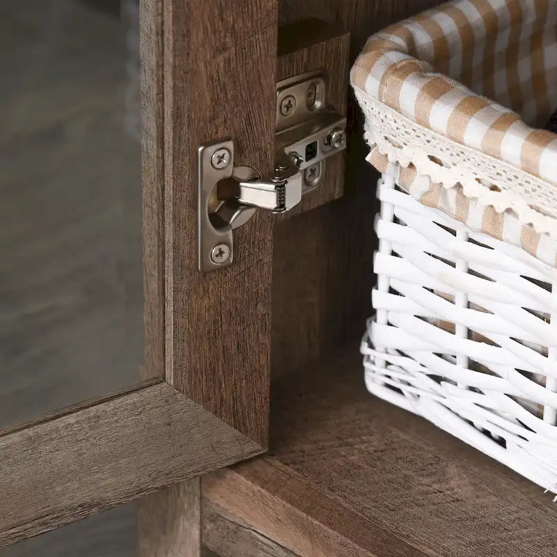 Multifunctional Storage Cabinet Bookcase with Adjustable Shelves
