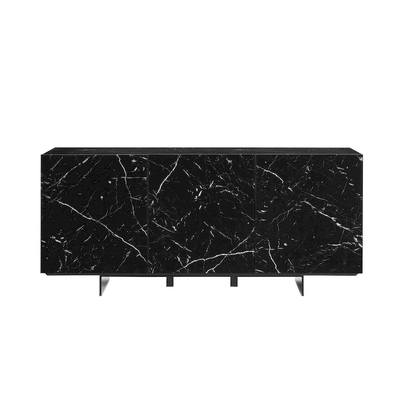 Buffet Server in White Marbled Ceramic