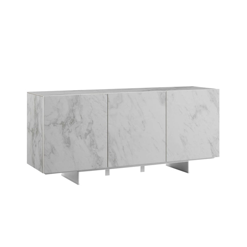Buffet Server in White Marbled Ceramic