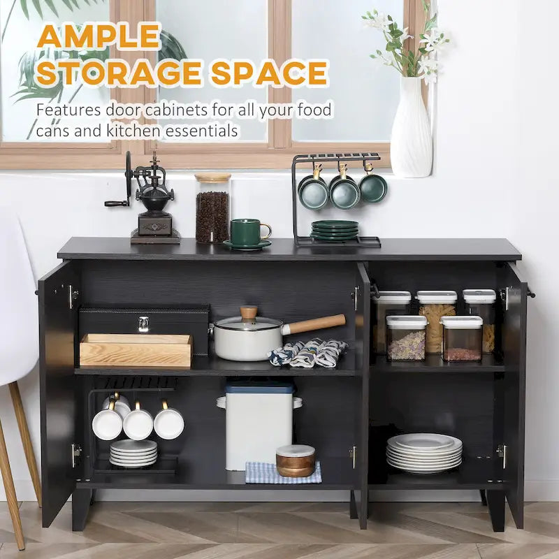 Kitchen Sideboard Buffet Cabinet with Adjustable Shelf, Coffee Bar for Living Room, Dining Room