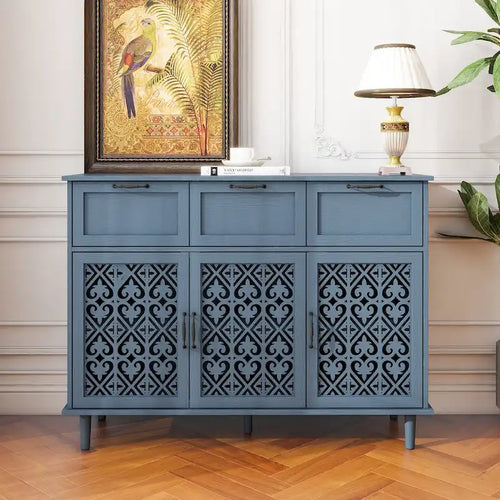 3 Door 3 Drawer Storage Cabinet for Living Room