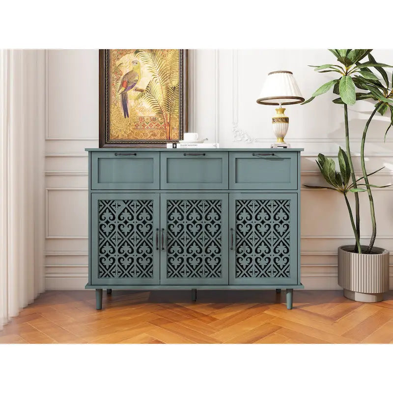 3 Door 3 Drawer Storage Cabinet for Living Room
