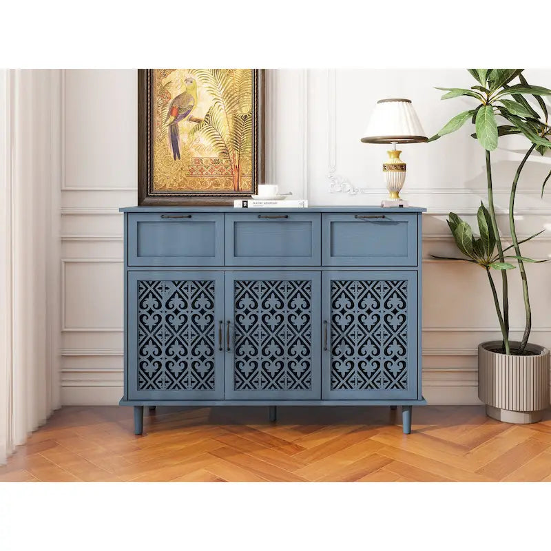 3 Door 3 Drawer Storage Cabinet for Living Room