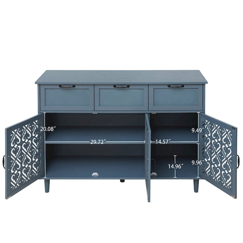 3 Door 3 Drawer Storage Cabinet for Living Room