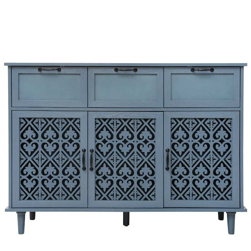 3 Door 3 Drawer Storage Cabinet for Living Room