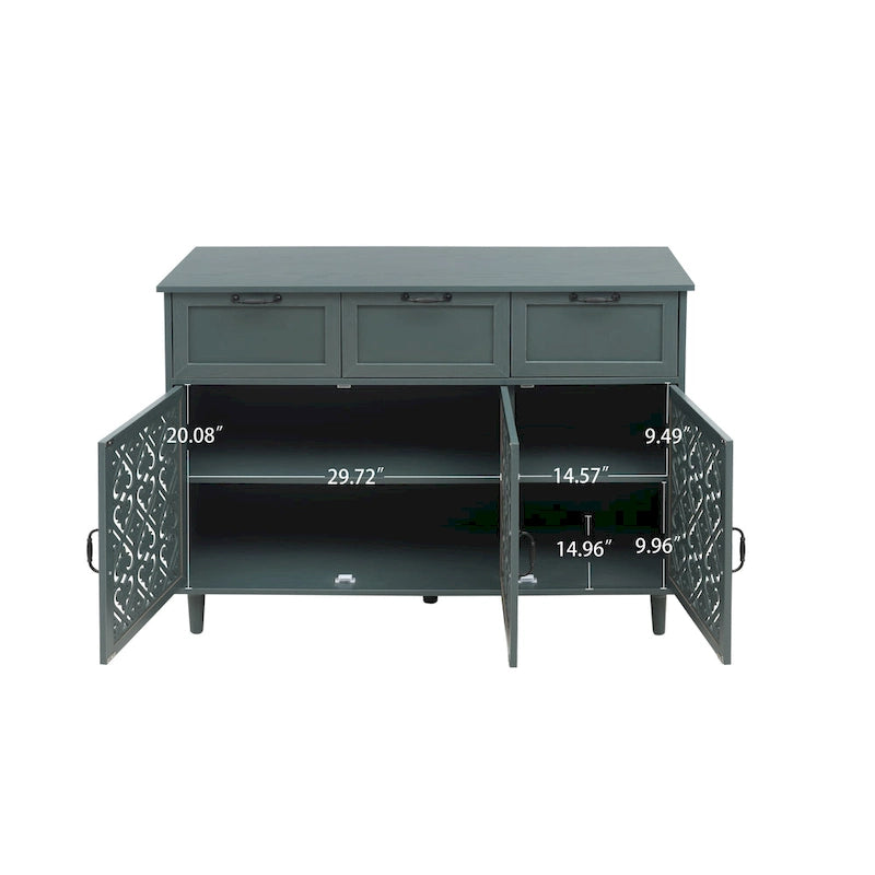 3 Door 3 Drawer Storage Cabinet for Living Room