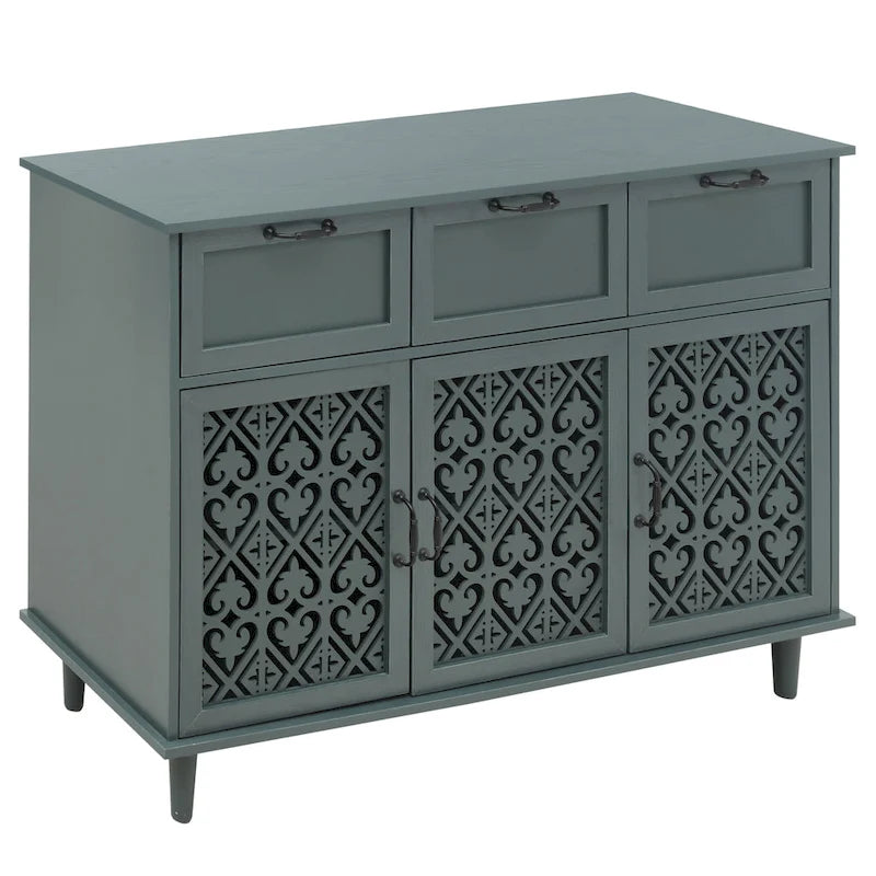 3 Door 3 Drawer Storage Cabinet for Living Room