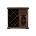 Handmade Reclaimed Barn Wood & Forged Iron Wine Floor Cabinet - 40" Height