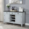 Rectangular Marble Top Server in Antique White