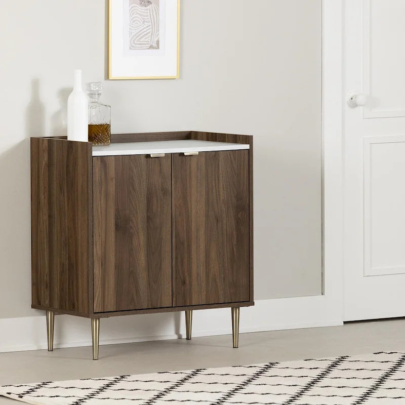 Two-Door Storage Cabinet with Adjustable Shelf