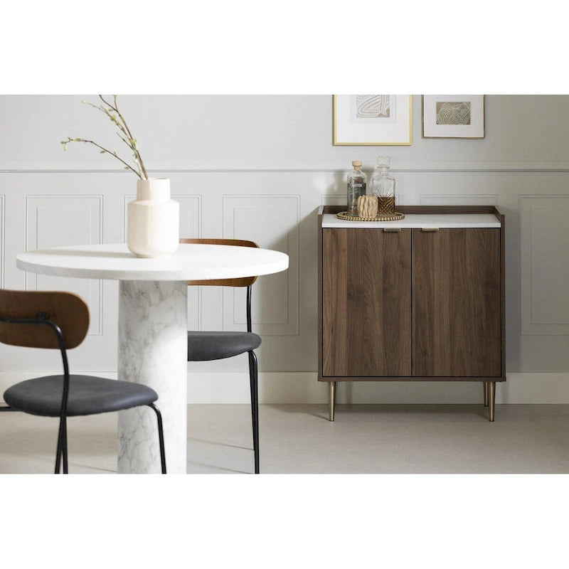 Two-Door Storage Cabinet with Adjustable Shelf