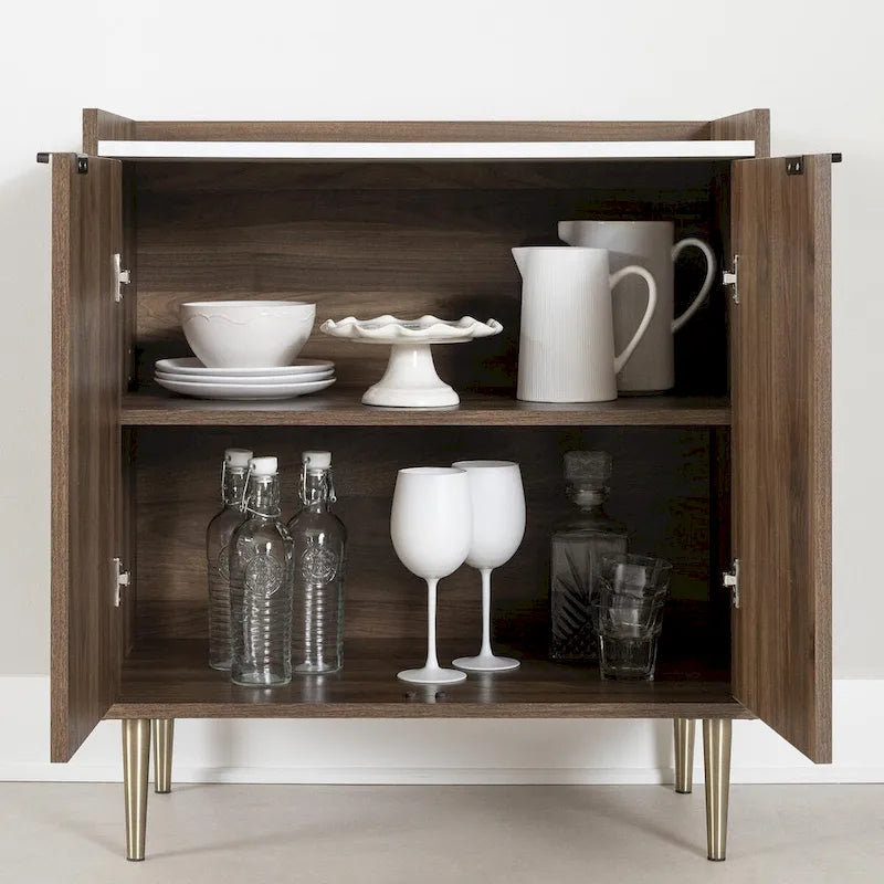 Two-Door Storage Cabinet with Adjustable Shelf
