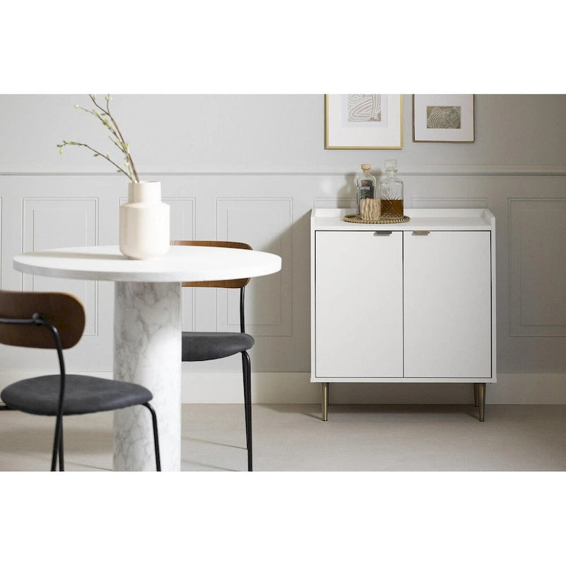 Two-Door Storage Cabinet with Adjustable Shelf