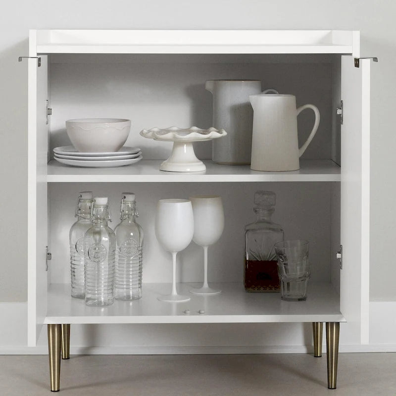 Two-Door Storage Cabinet with Adjustable Shelf