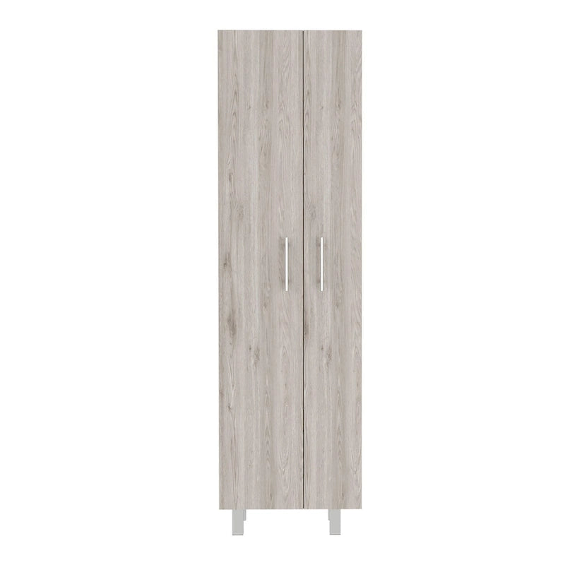 Double Door Cleaning Cabinet with Four Legs and Five Shelves