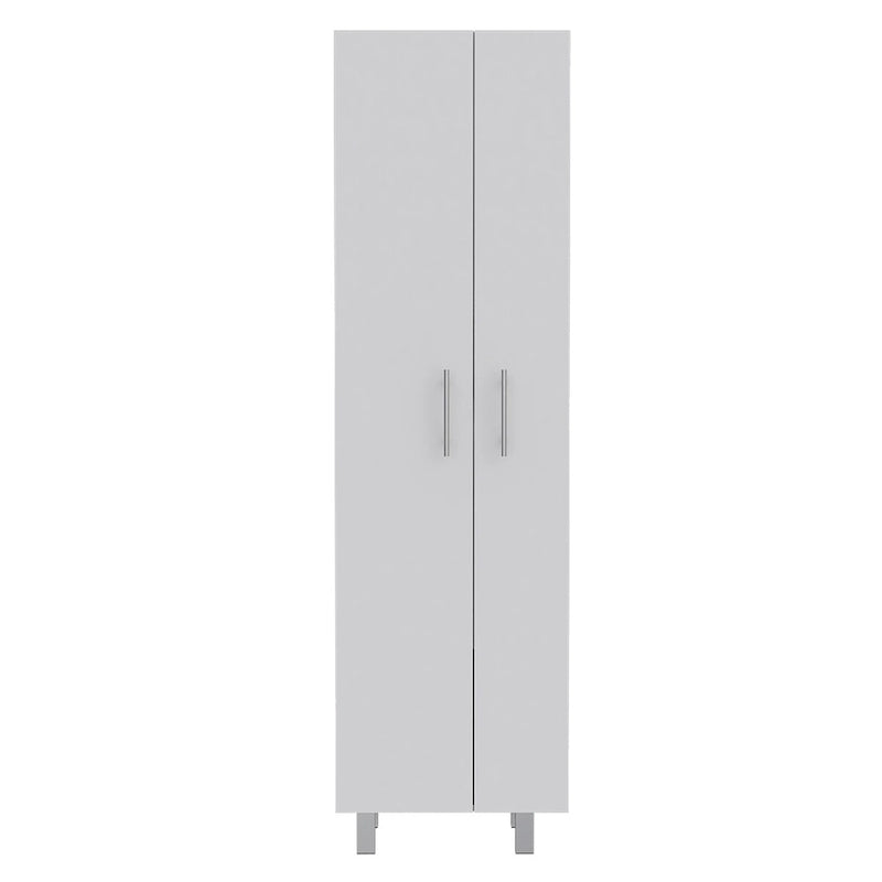 Double Door Cleaning Cabinet with Four Legs and Five Shelves