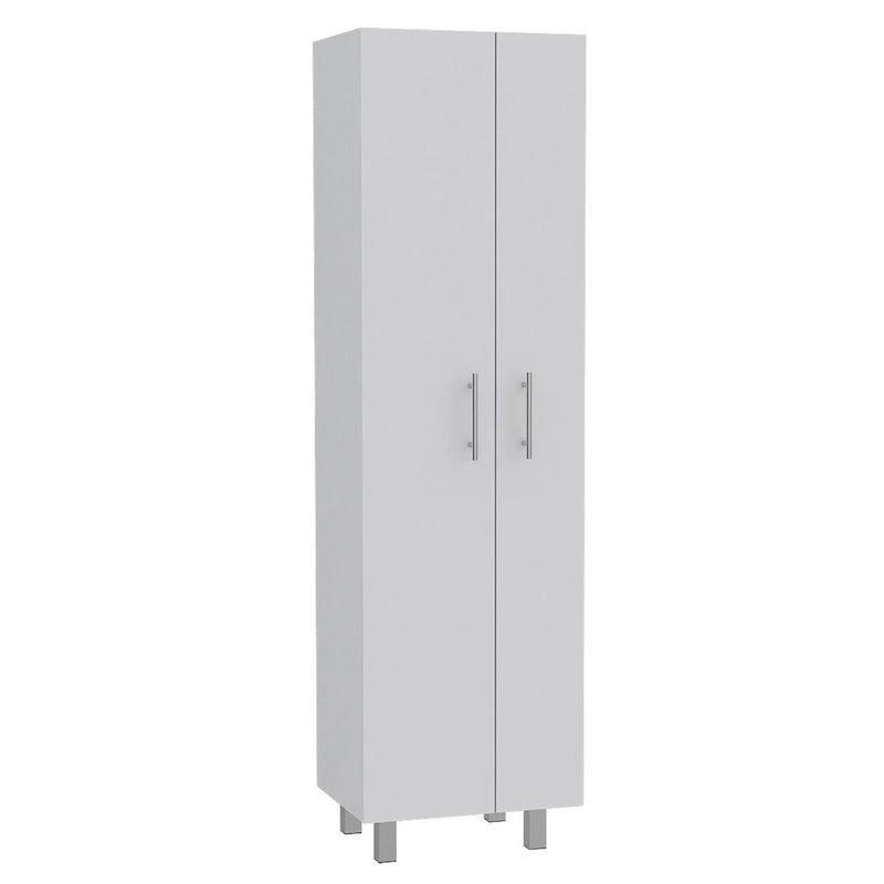 Double Door Cleaning Cabinet with Four Legs and Five Shelves