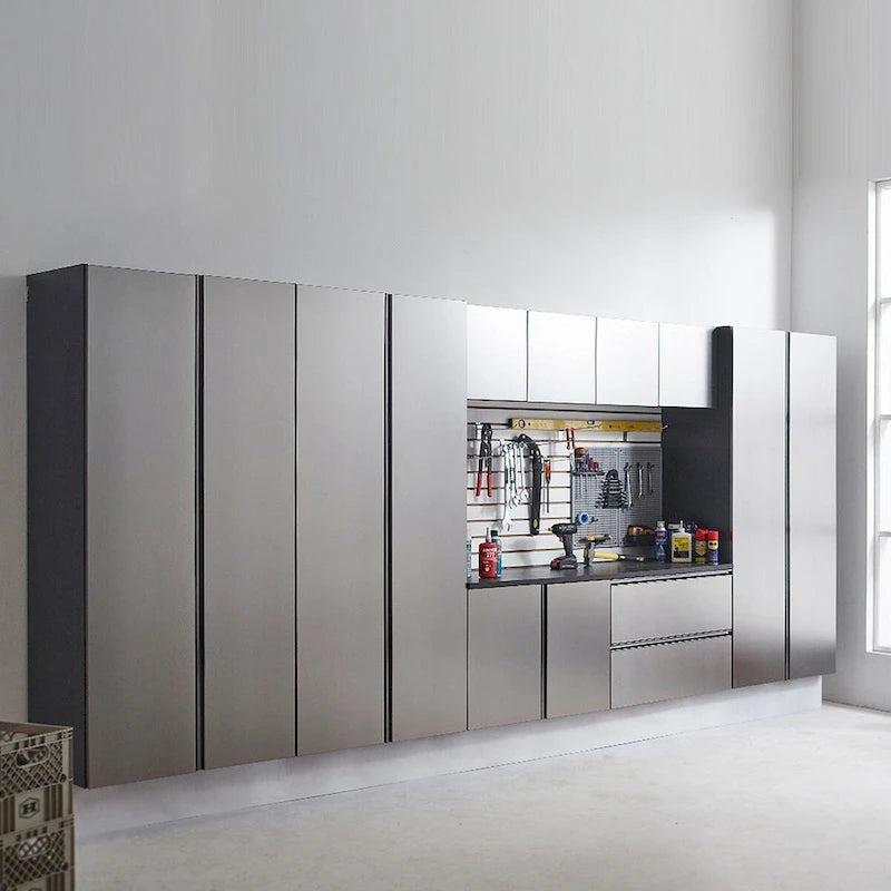 Wall-Mounted Wood Utility Storage Garage Cabinet