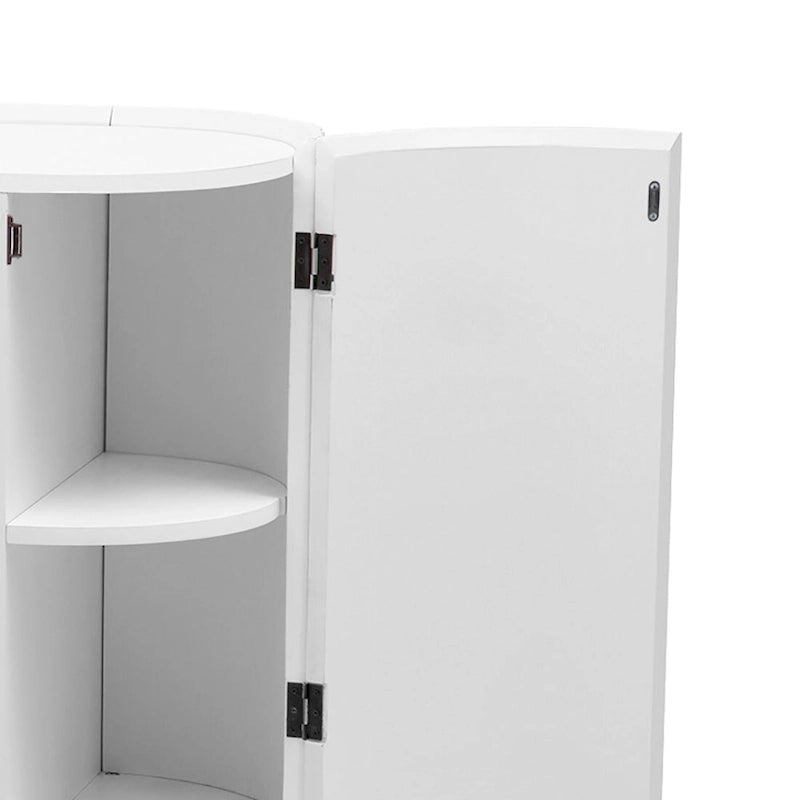 Wooden Sideboard with Vertical Stripe Cabinet Doors