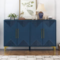Four-Door Cabinet with Two-Tone Triangular Pattern
