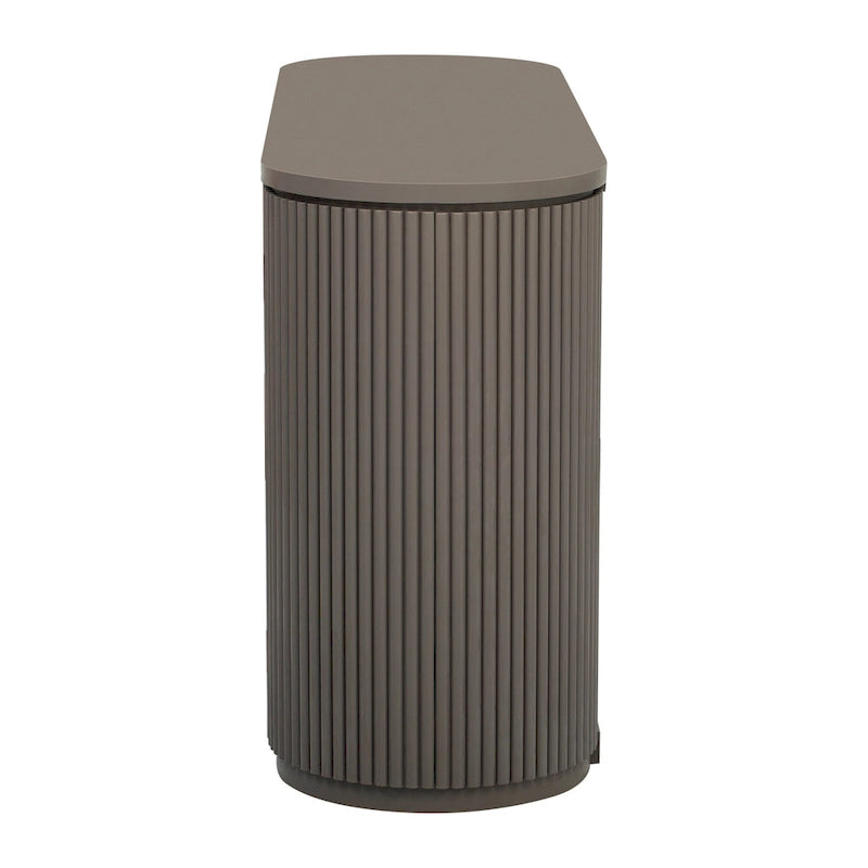 Vertical Striped Door Storage Cabinet with Adjustable Shelves