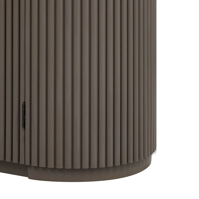 Vertical Striped Door Storage Cabinet with Adjustable Shelves