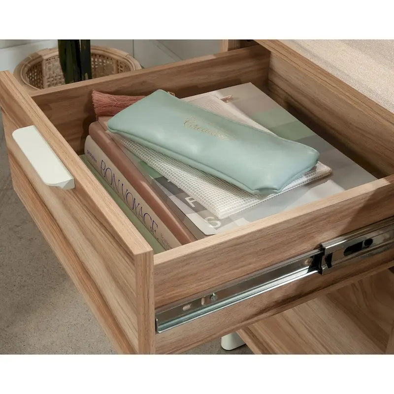 File Credenza with Drawers and Open Shelving