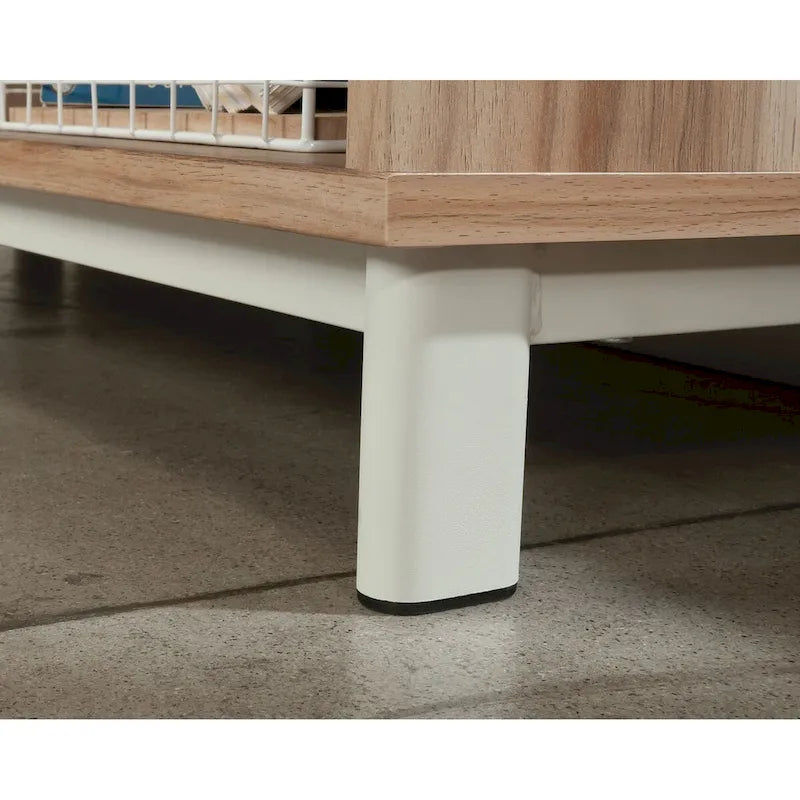 File Credenza with Drawers and Open Shelving