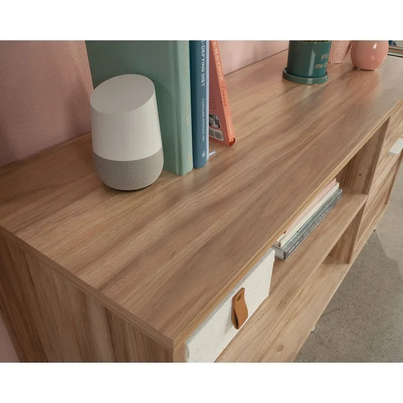 File Credenza with Drawers and Open Shelving