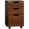 3-Drawer Rolling Office Cabinet with Wheels, Under Desk Storage