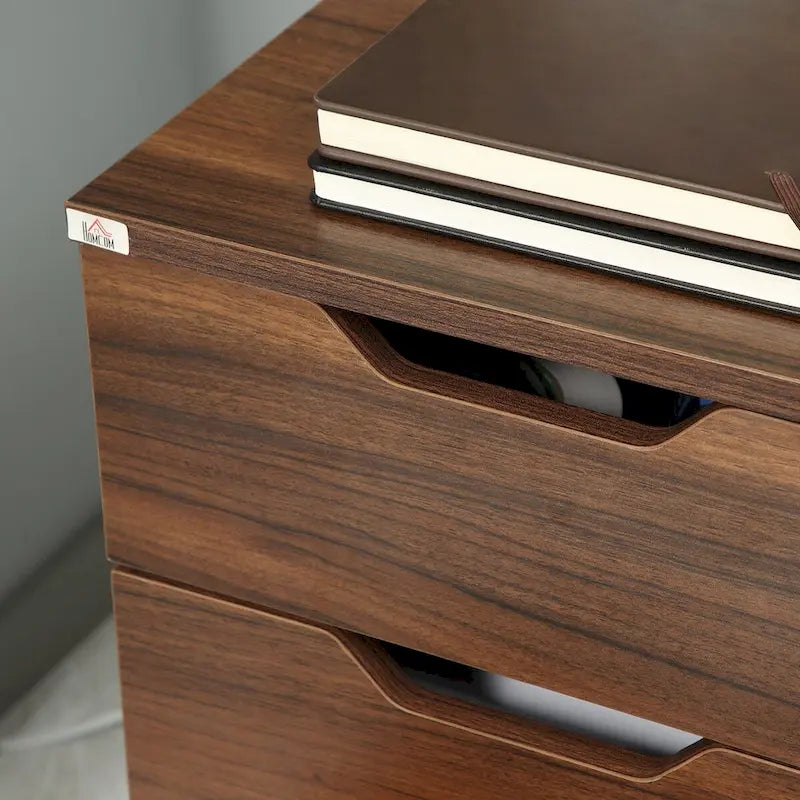 3-Drawer Rolling Office Cabinet with Wheels, Under Desk Storage
