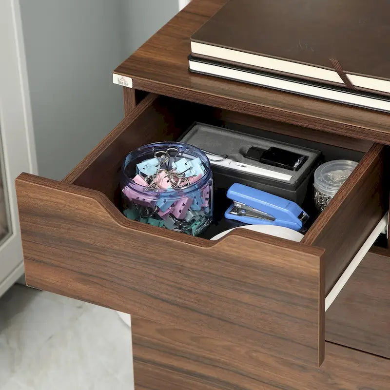 3-Drawer Rolling Office Cabinet with Wheels, Under Desk Storage
