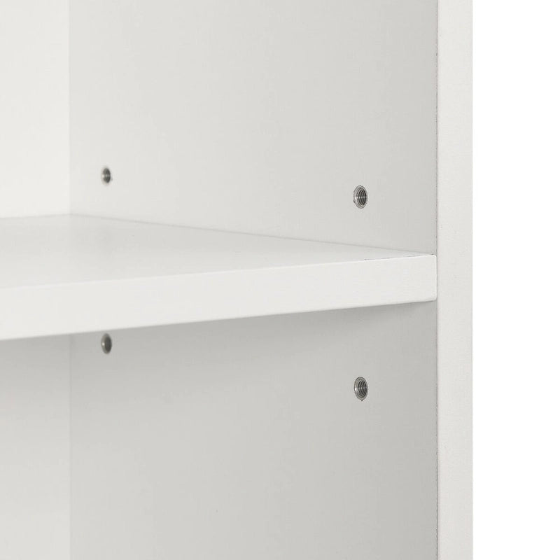 8-Tier Media Tower Rack with Adjustable Shelves, Tall Narrow Bookcase Display Bookshelf