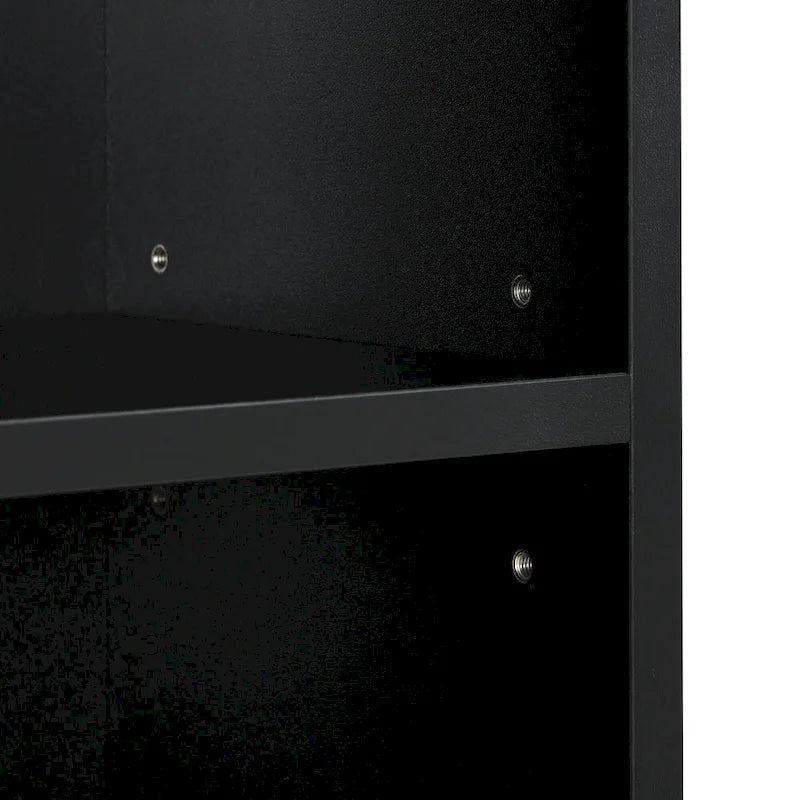 8-Tier Media Tower Rack with Adjustable Shelves, Tall Narrow Bookcase Display Bookshelf