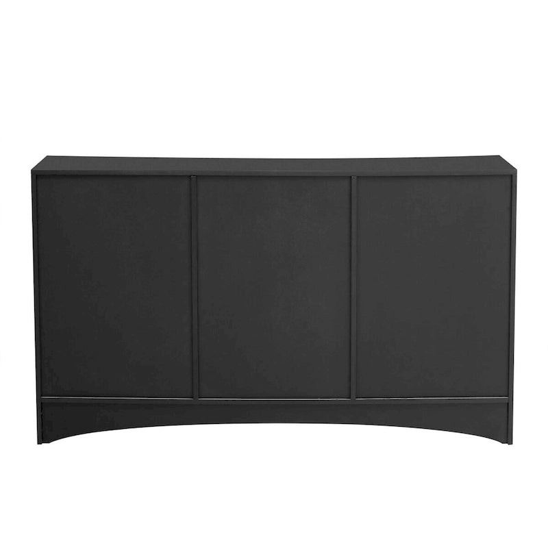 Curved Design Storage Cabinet with Adjustable Shelves